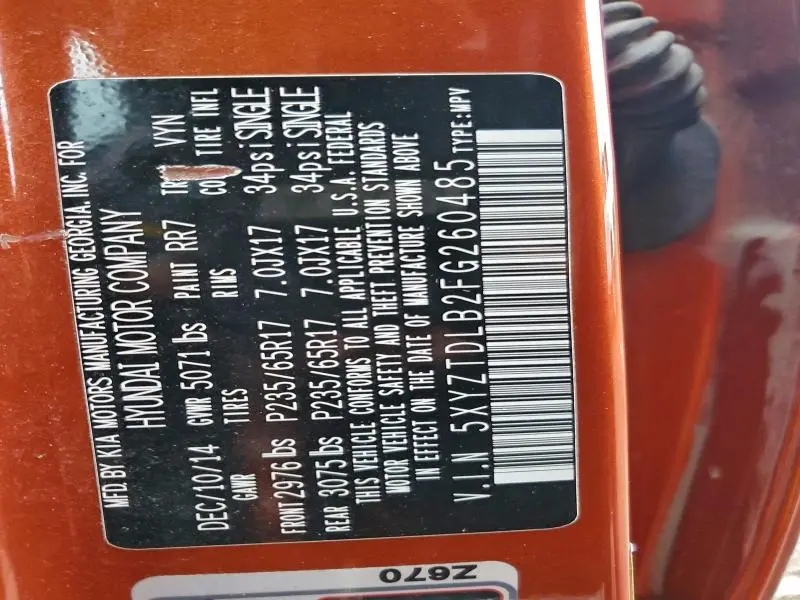 2015 HYUNDAI SANTA FE SPORT   