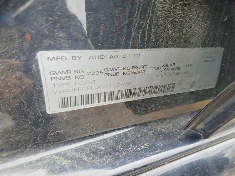 2012 AUDI A4 PREMIUM  