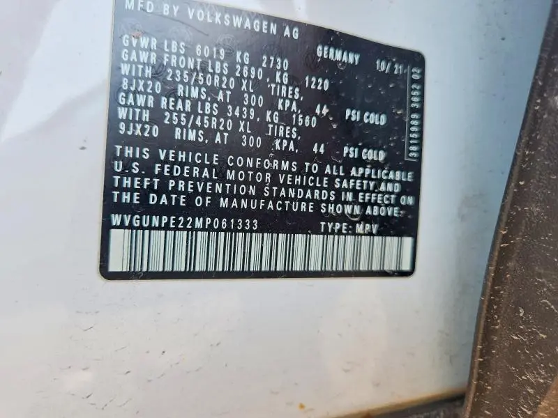 2021 VOLKSWAGEN ID.4 PRO S  