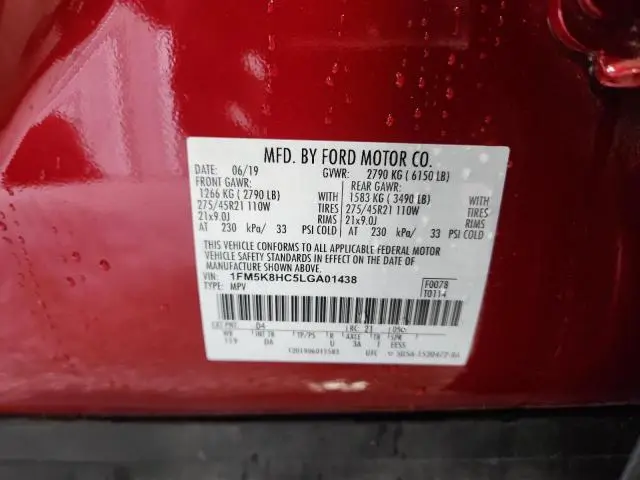 2020 FORD EXPLORER PLATINUM  