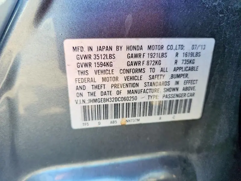 2013 HONDA FIT   