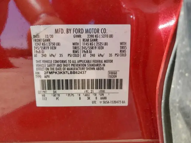 2020 FORD EDGE TITANIUM  