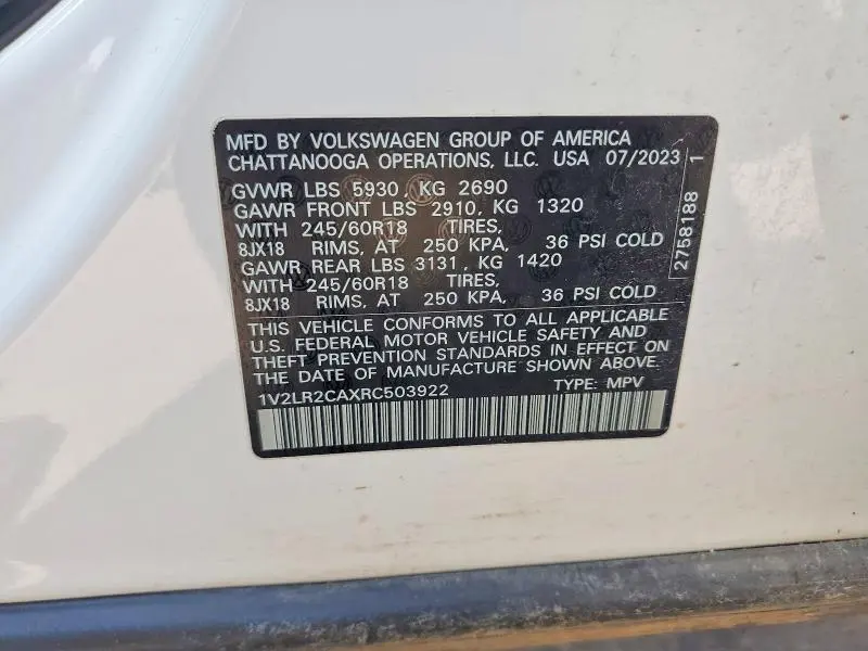 2024 VOLKSWAGEN ATLAS LAUNCH MODEL  
