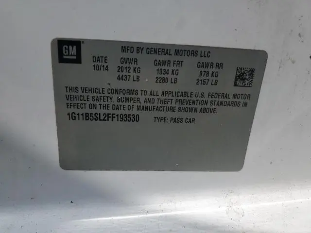 2015 CHEVROLET MALIBU LS  