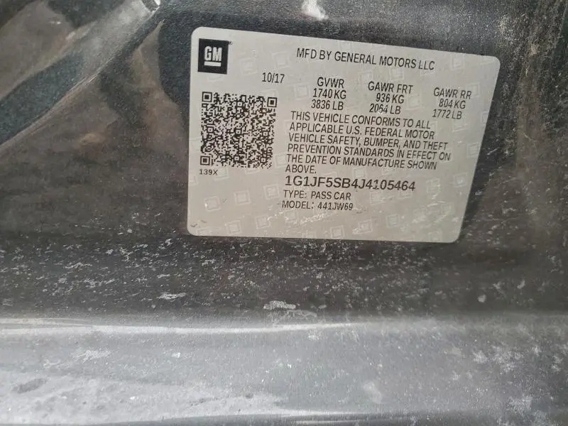 2018 CHEVROLET SONIC PREMIER  