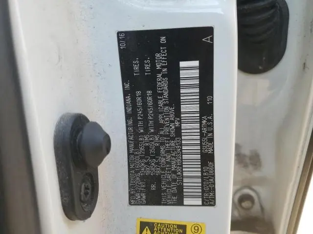 2016 TOYOTA HIGHLANDER XLE  