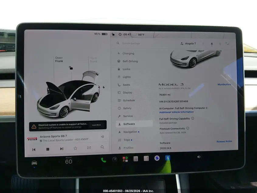 2019 TESLA MODEL 3 LONG RANGE/MID RANGE/STANDARD RANGE/STANDARD RANGE PLUS