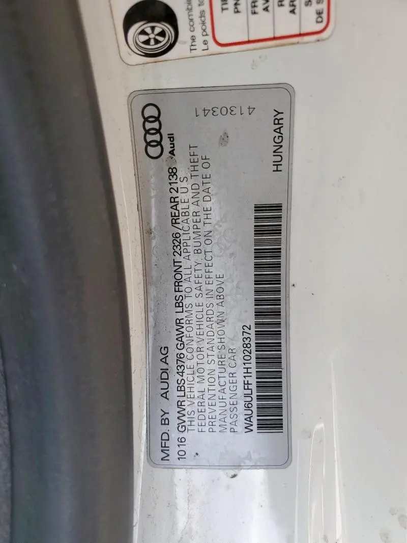 2017 AUDI A3 PREMIUM  
