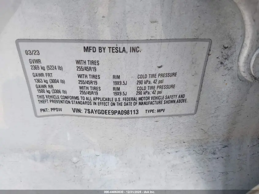 2023 TESLA MODEL Y AWD/LONG RANGE DUAL MOTOR ALL-WHEEL DRIVE