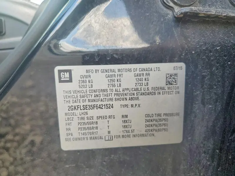 2015 GMC TERRAIN SLT  