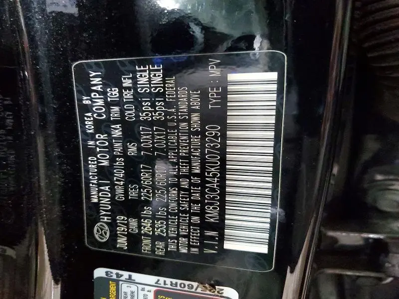 2019 HYUNDAI TUCSON VALUE  