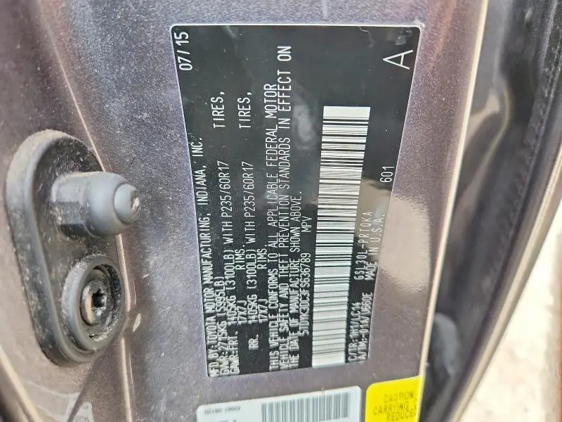 2015 TOYOTA SIENNA XLE PREMIUM 8-PASSENGER  