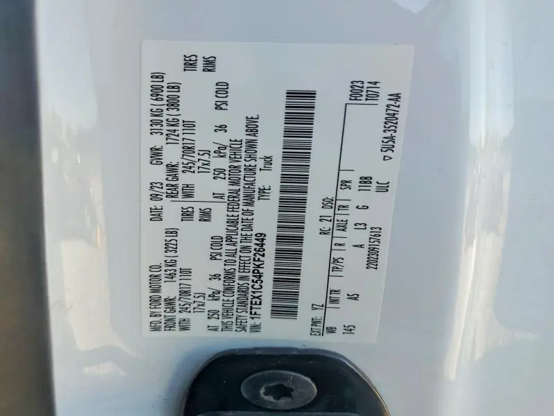 2023 FORD F150 SUPER CAB  