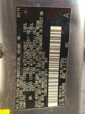 2011 TOYOTA SIENNA LE