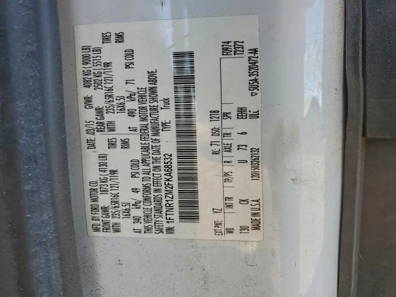 2015 FORD TRANSIT T-250  