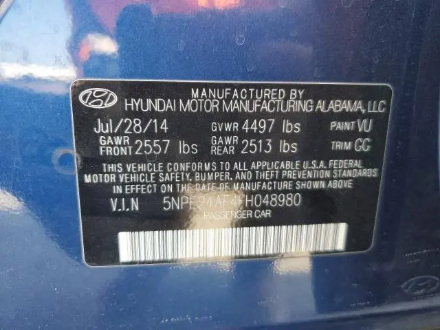 2015 HYUNDAI SONATA SE  