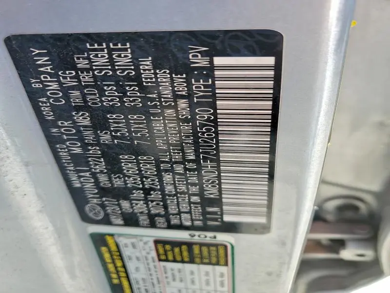 2018 HYUNDAI SANTA FE SE  