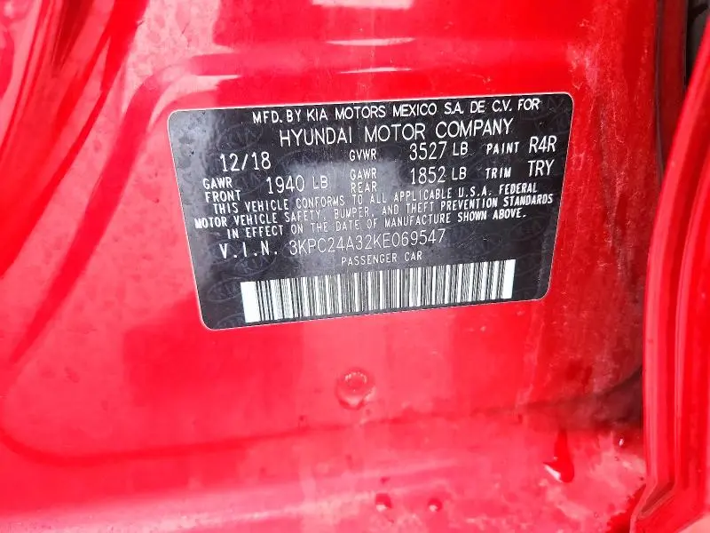 2019 HYUNDAI ACCENT SE  