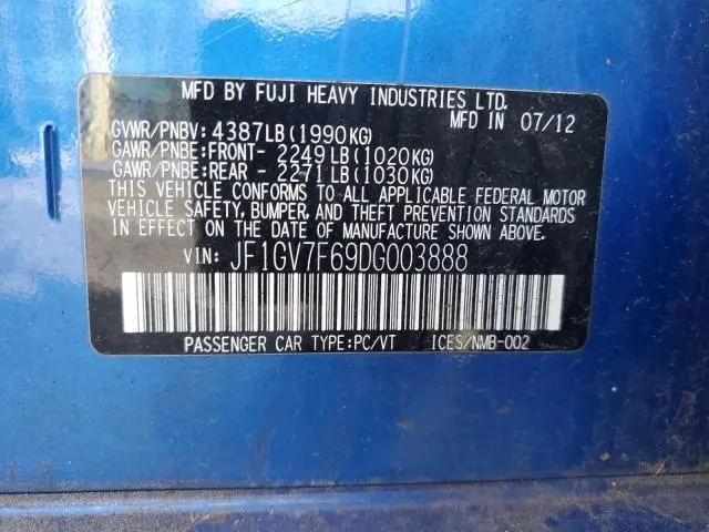 2013 SUBARU IMPREZA WRX  