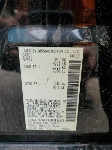 2015 NISSAN ALTIMA 2.5  