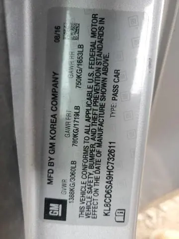 2017 CHEVROLET SPARK 1LT  