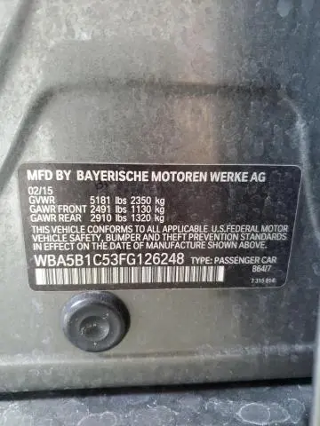 2015 BMW 535 I  