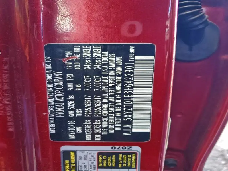 2017 HYUNDAI SANTA FE SPORT   