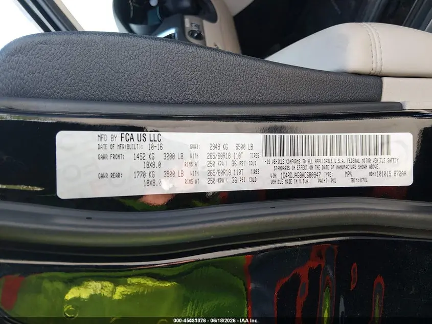2017 DODGE DURANGO SXT AWD