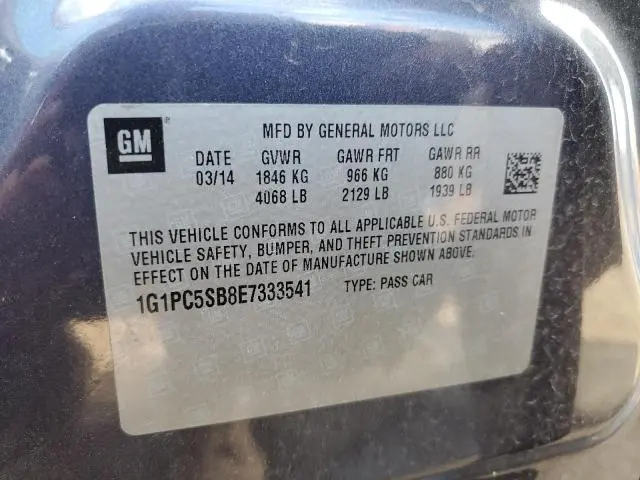 2014 CHEVROLET CRUZE LT  