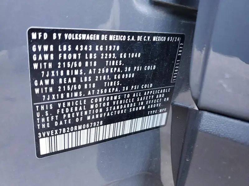 2024 VOLKSWAGEN TAOS SE  