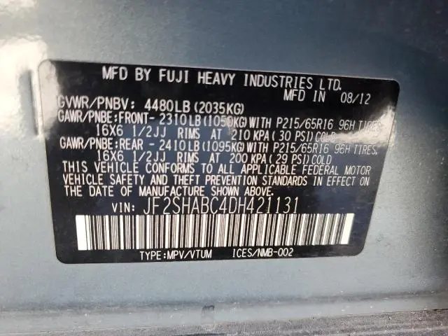2013 SUBARU FORESTER 2.5X  