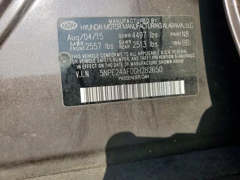 2016 HYUNDAI SONATA SE  
