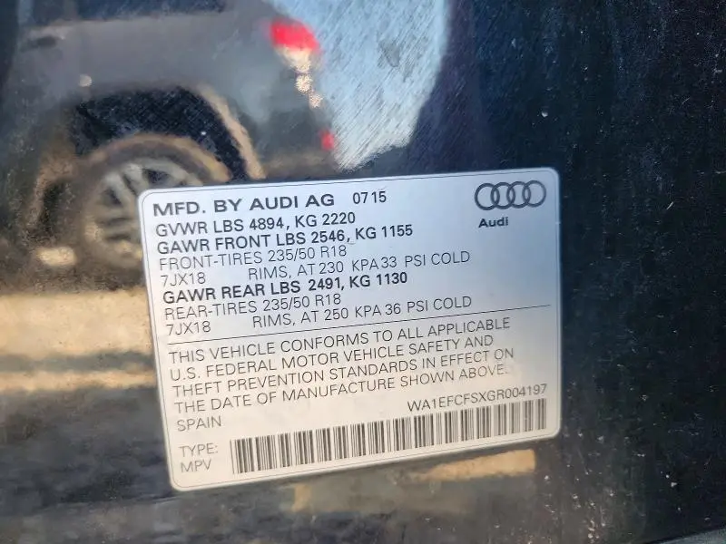 2016 AUDI Q3 PREMIUM PLUS  
