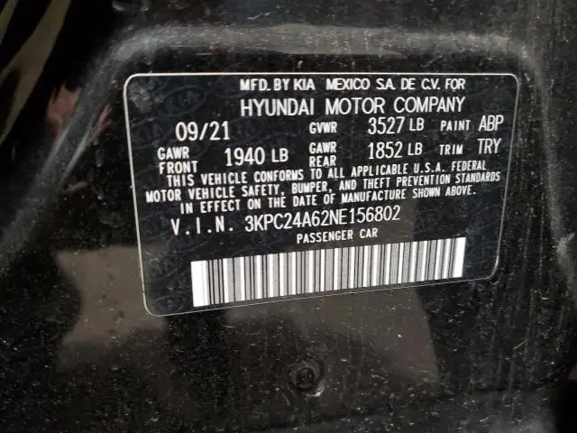 2022 HYUNDAI ACCENT SE  