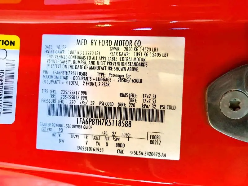 2024 FORD MUSTANG   