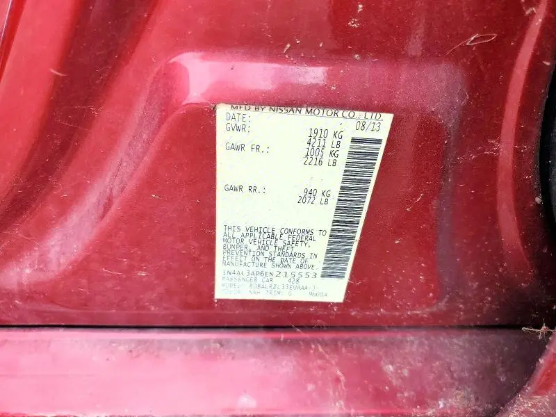 2014 NISSAN ALTIMA 2.5  