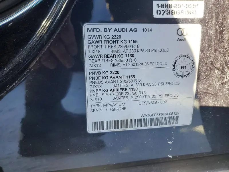 2015 AUDI Q3 PRESTIGE  