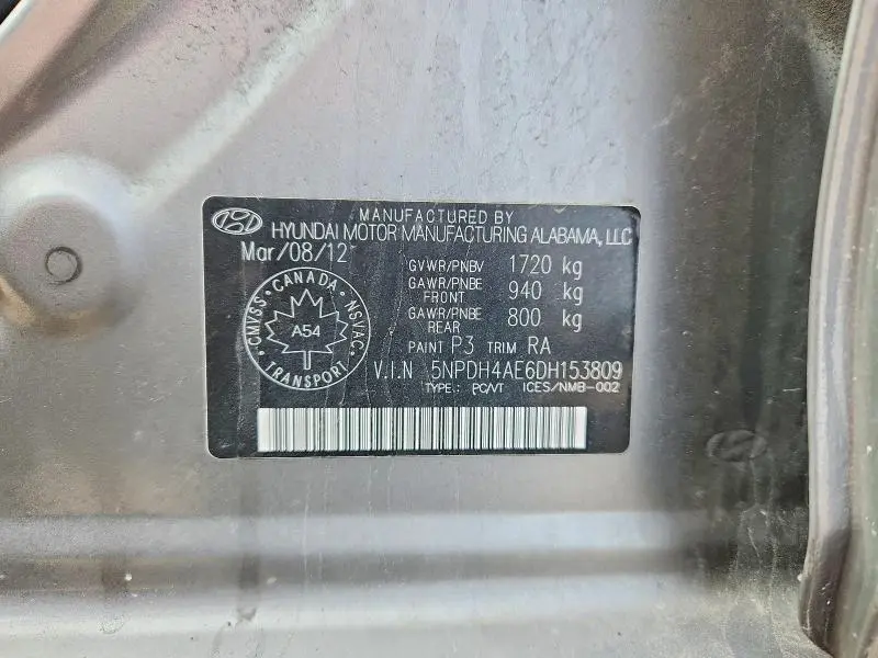 2013 HYUNDAI ELANTRA GLS  