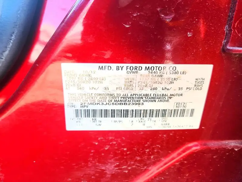 2013 FORD EDGE SEL  
