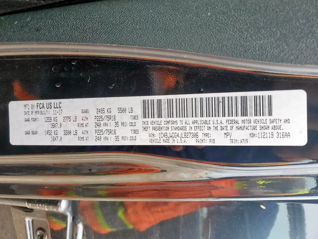 2018 JEEP WRANGLER UNLIMITED SPORT  