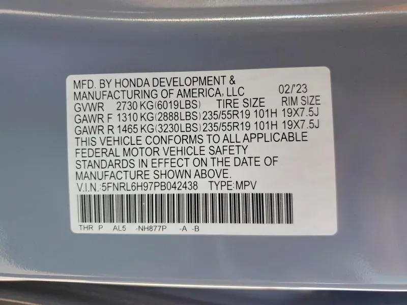 2023 HONDA ODYSSEY ELITE  