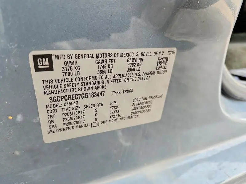 2016 CHEVROLET SILVERADO C1500 LT  