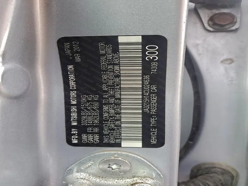 2012 MITSUBISHI I MIEV ES  