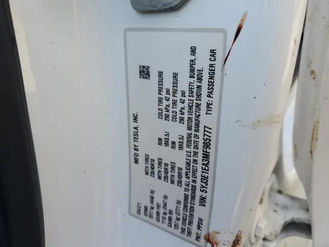 2021 TESLA MODEL 3