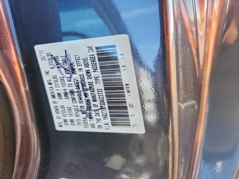 2013 HONDA ACCORD EX  