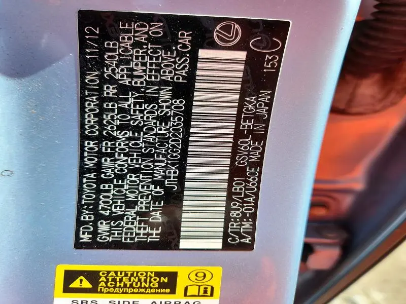 2013 LEXUS ES 350 BASE  