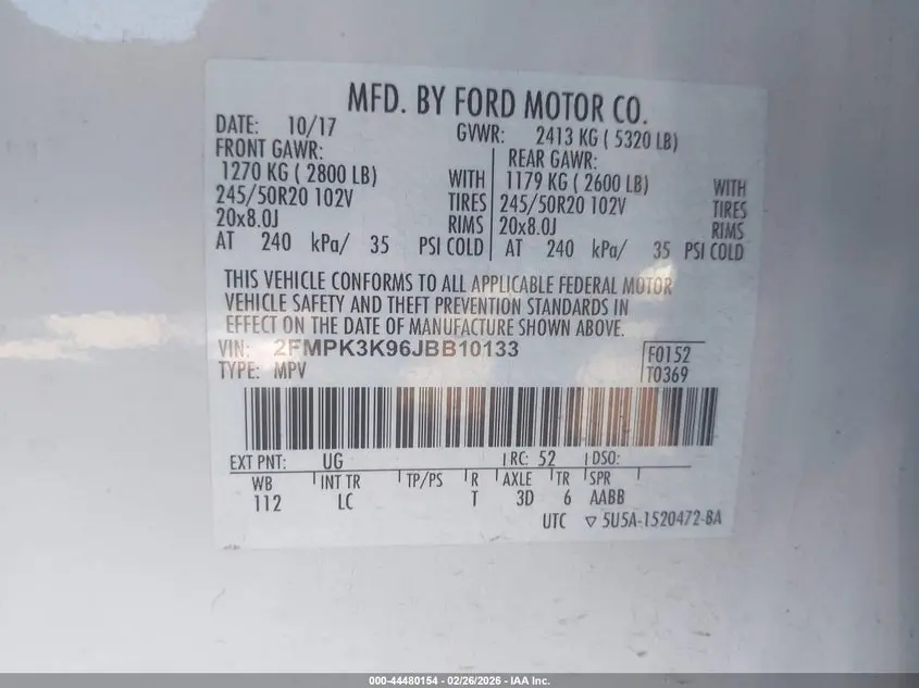 2018 FORD EDGE TITANIUM