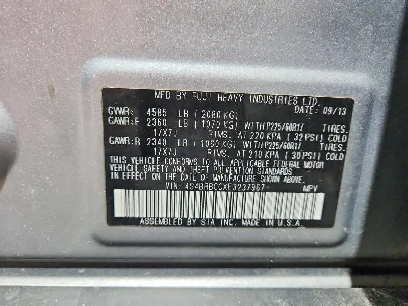 2014 SUBARU OUTBACK 2.5I PREMIUM  