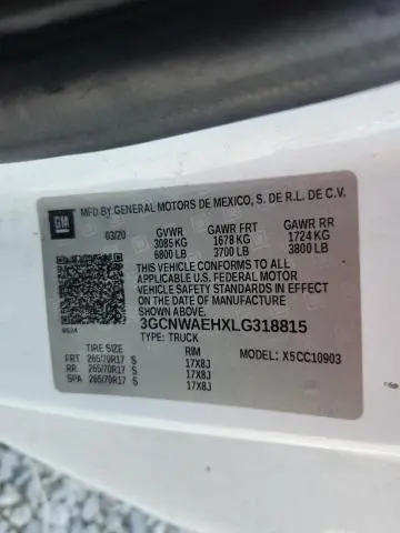 2020 CHEVROLET SILVERADO C1500  