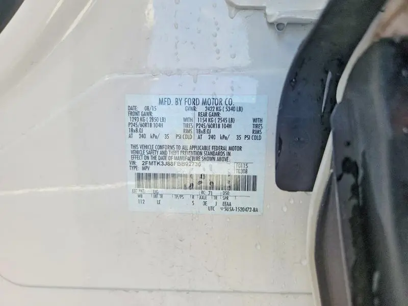 2015 FORD EDGE SEL  